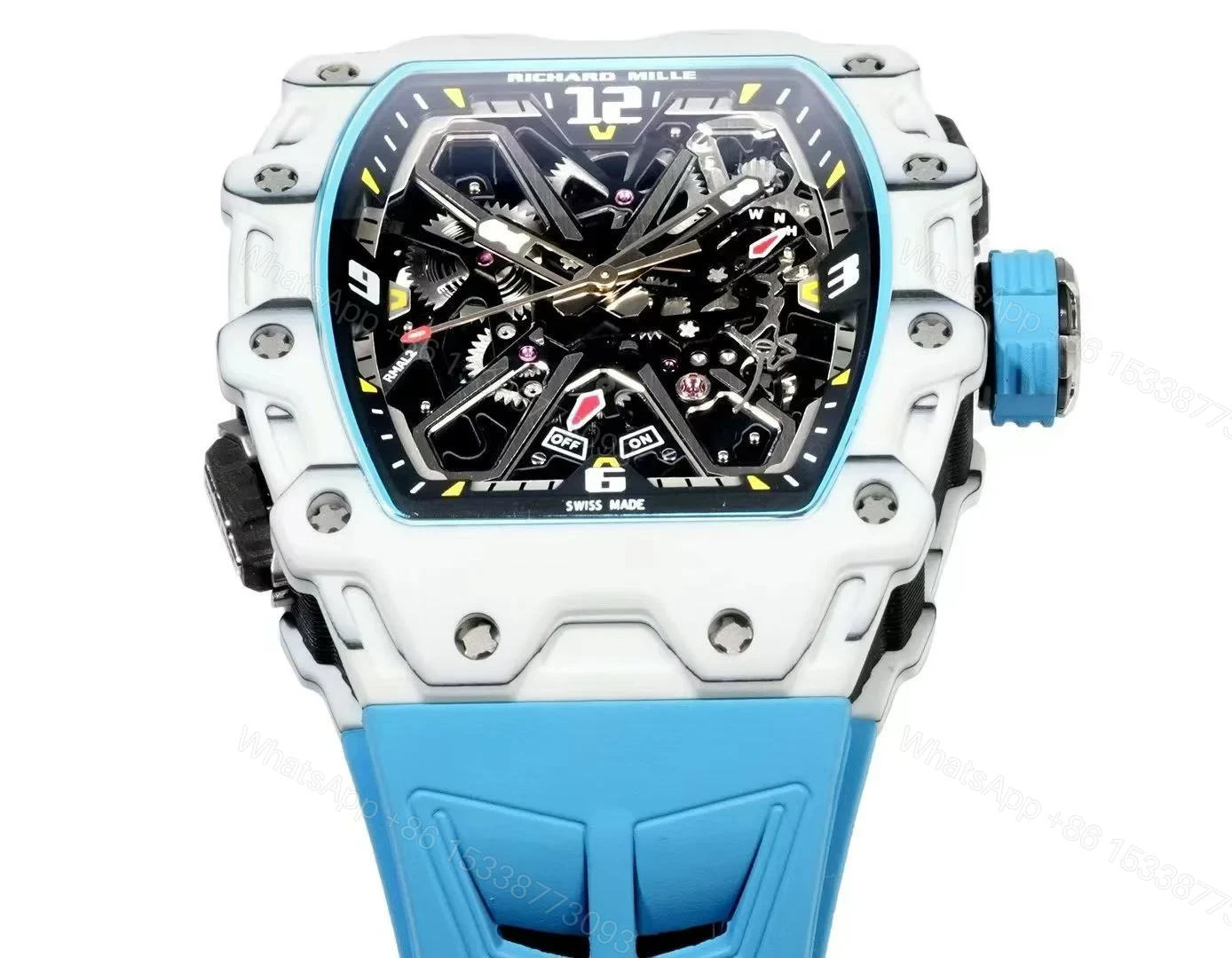 View 5 of Richard Mille RM35-03 Automatic Skeleton Watch Carbon NTPT Quartz Carbon Fiber 13.5MM Slim Case Integrated Movement Premium Edition RM35-03-CARB-AUTO-SK