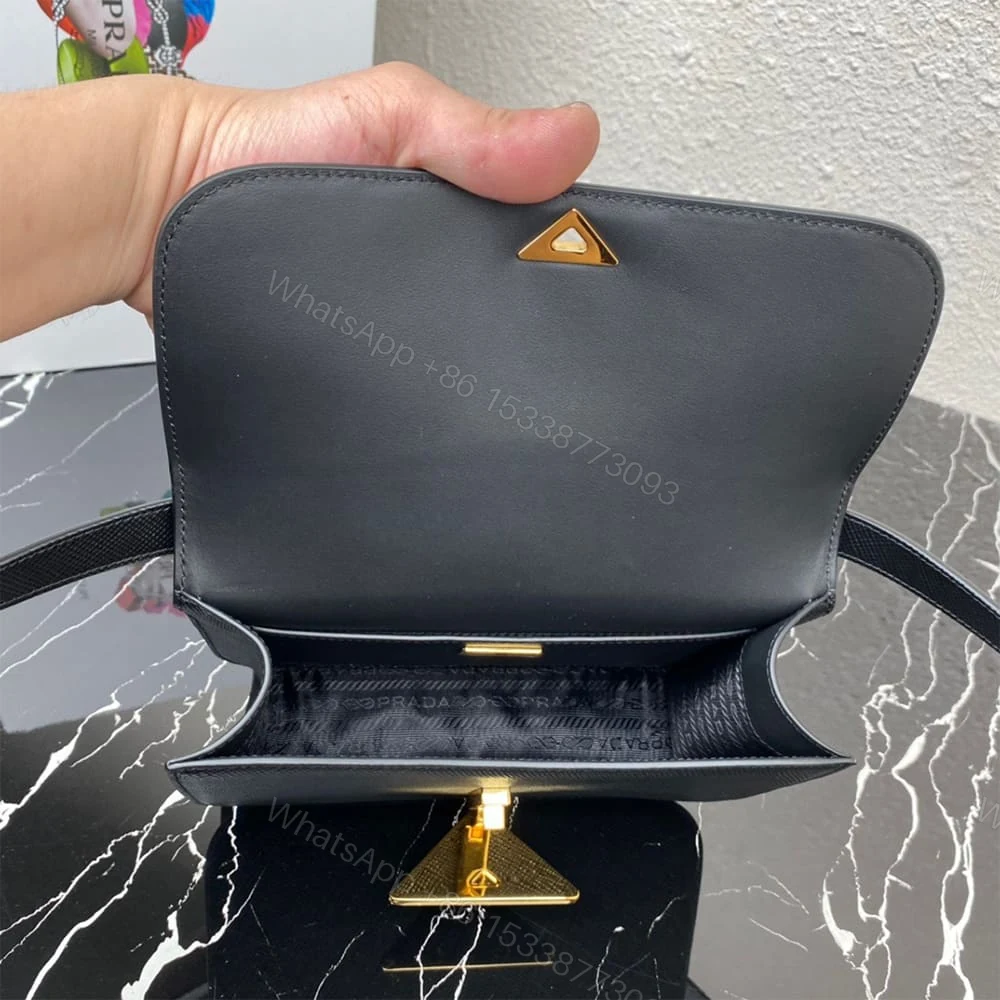 View 8 of Prada Saffiano leather flap shoulder bag(HIGH-END GRADE)
