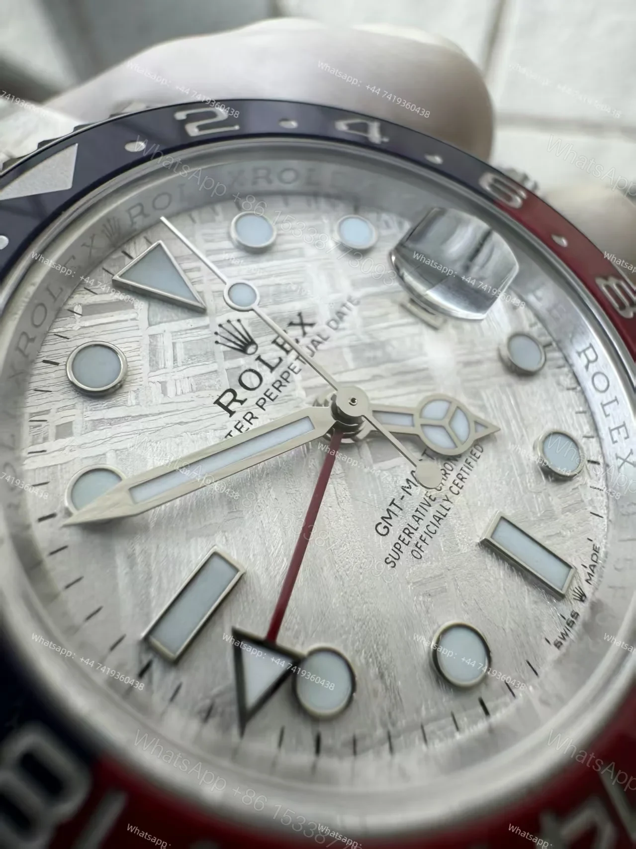 View 9 of Rolex Super Clone Watches 1:1 Meteorite GMT-Master II 126719BLRO Weighted Edition