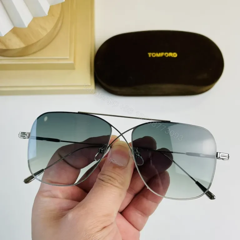 View 8 of Gradient-Tone Gold Sunglasses â€” Tom Ford Designer eyewear