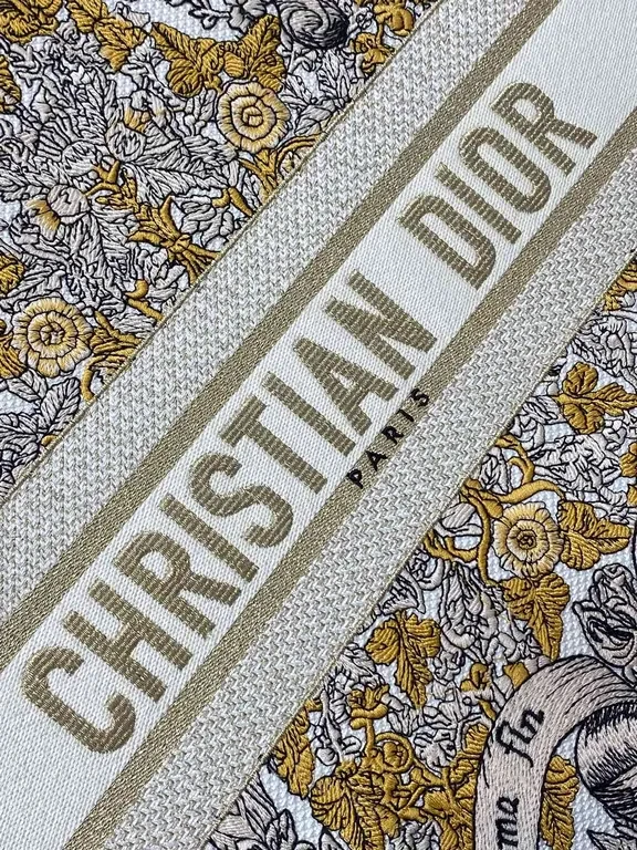 View 6 of Bold Textured Carrier Tote: Multi-Texture Dior Print