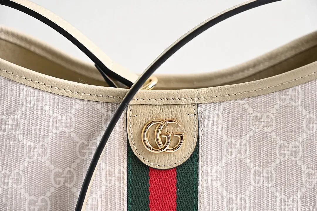 View 2 of Beige Canvas + Leather Tote: Structured Signature Everyday Luxury