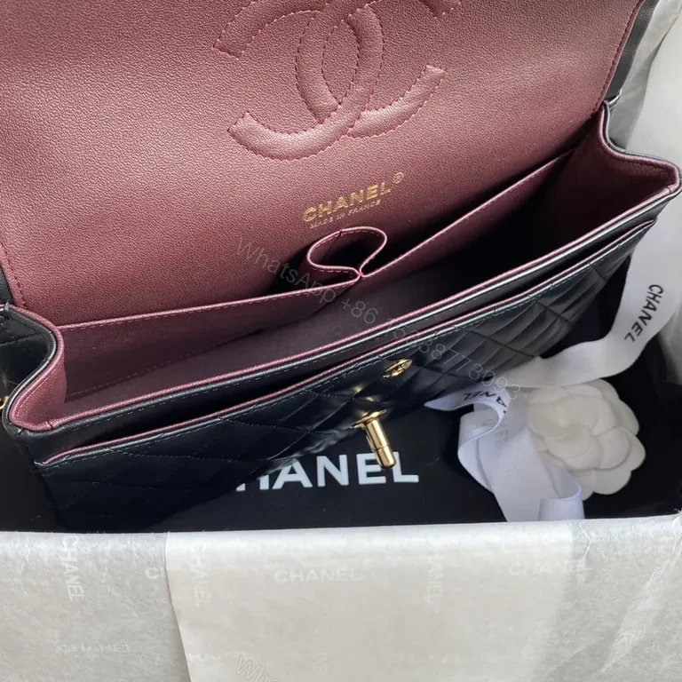 View 3 of Chanel Quilted Black Lambskin Flap Bag â€” Timeless Luxury