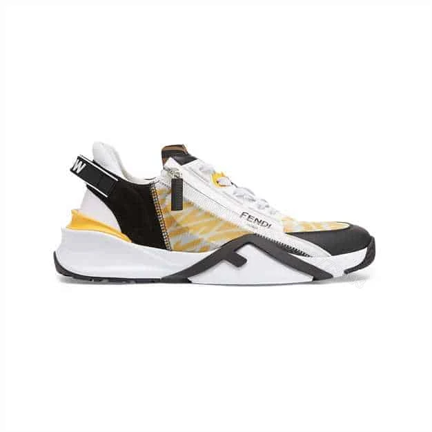 FENDI FLOW YELLOW NYLON LOW TOPS SNEAKERS – FD01 — view 1