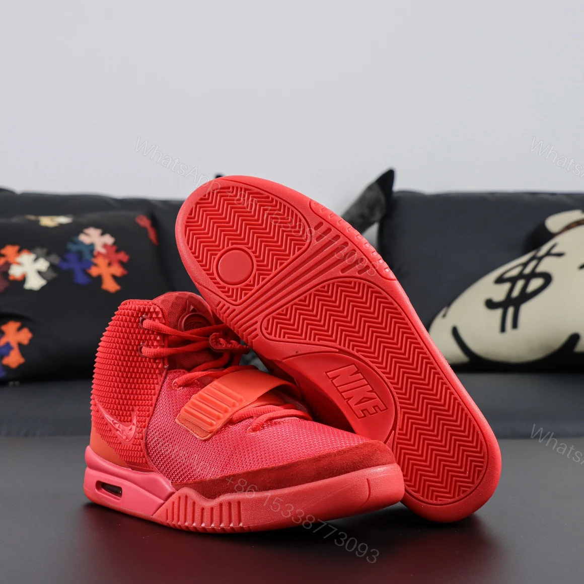 View 3 of Air Nike Yeezy 2 Red October Reps