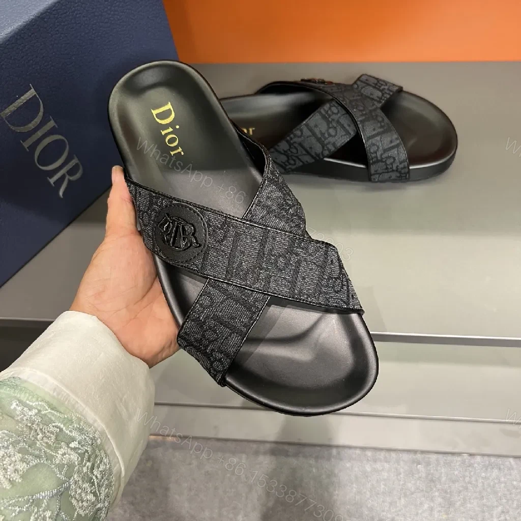 View 2 of Structured Comfort Sandals: Luxe Jacquard Crossover Slides