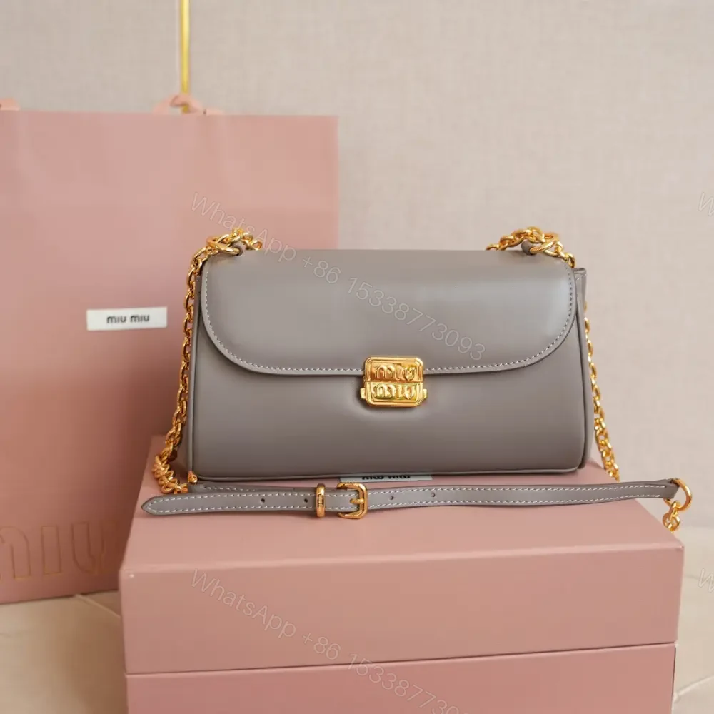 View 7 of 高仿miumiu*5BD266鏈條法棍包灰色免檢版