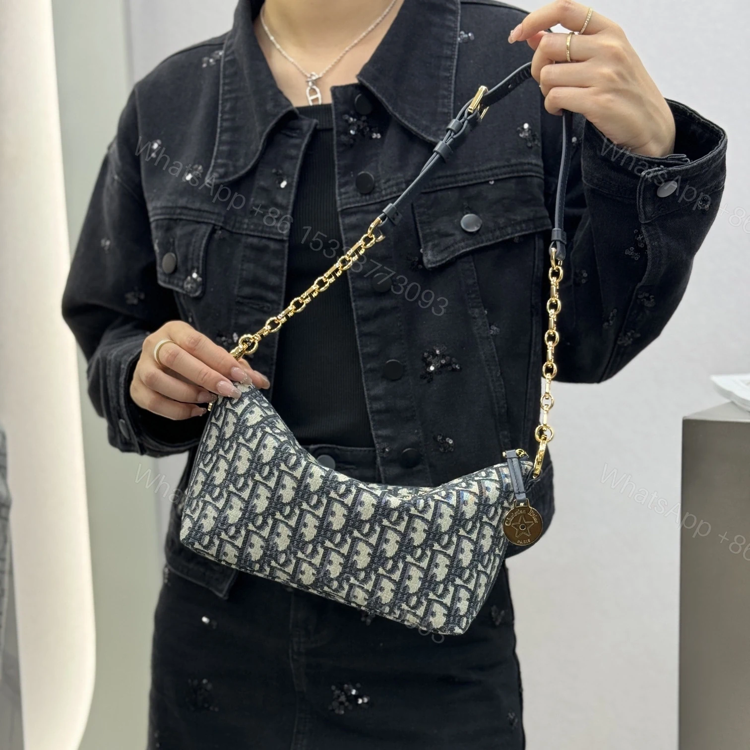 View 16 of 高仿Dior*Star系列S3202M928鏈條單肩腋下包印花免檢版