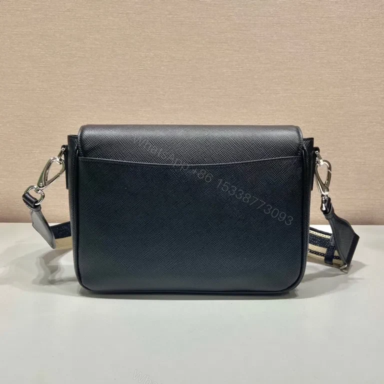 View 2 of Structured Black Saffiano Prada Crossbody Bag - Ultra-Organized Luxury