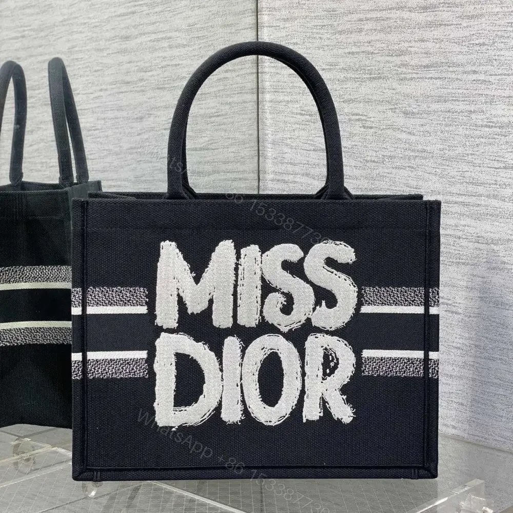 View 3 of 高仿Dior*BookTote系列M129M993購物袋Miss黑色中號免檢版