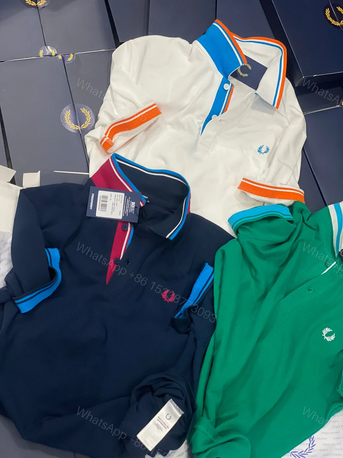 View 6 of FIRST COPY FRED SHIPMENT JACQUARD TIPPED POLOS T-SHIRT