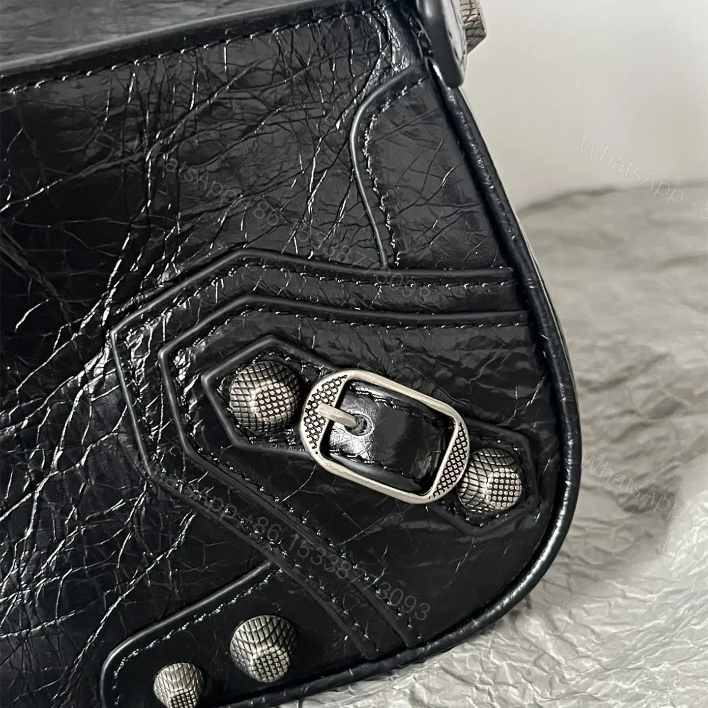 View 11 of 高仿Balenciaga*LeCagole2024新款法棍包黑色S
