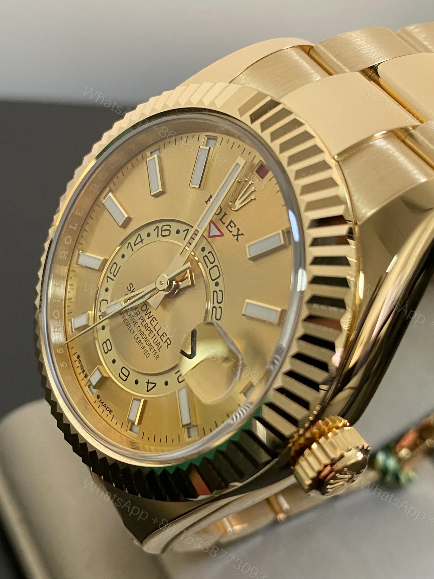 View 3 of Superclone Rolex Sky-Dweller Champagne Dial 336938
