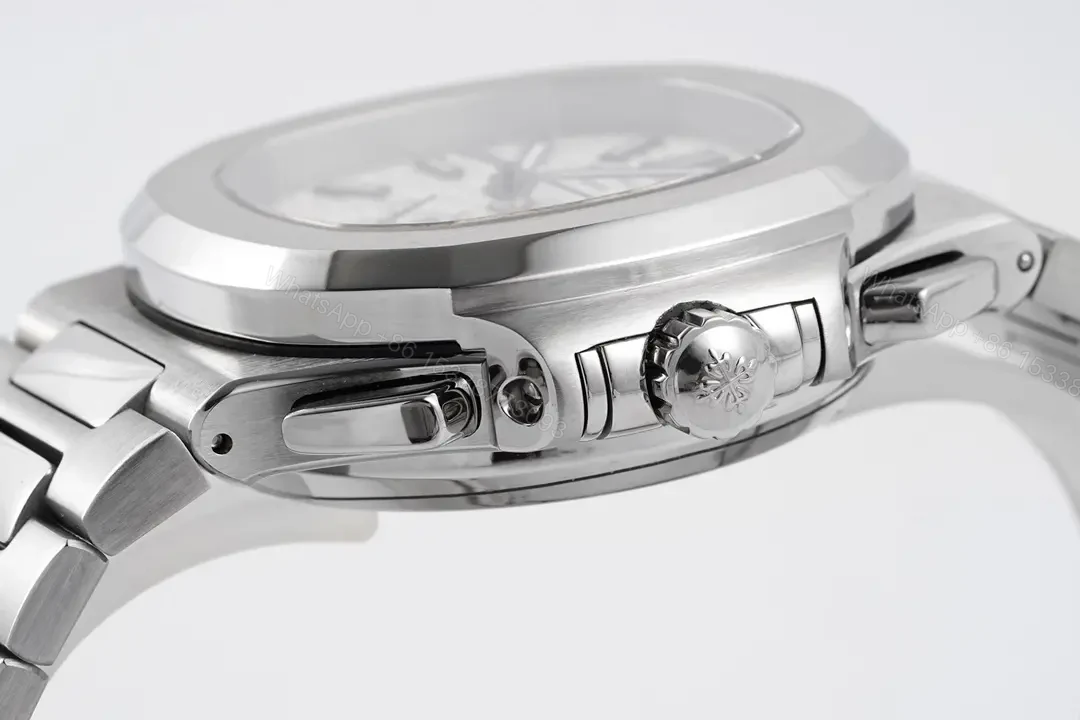 View 7 of Patek Philippe Silver Nautilus Chronograph Watch