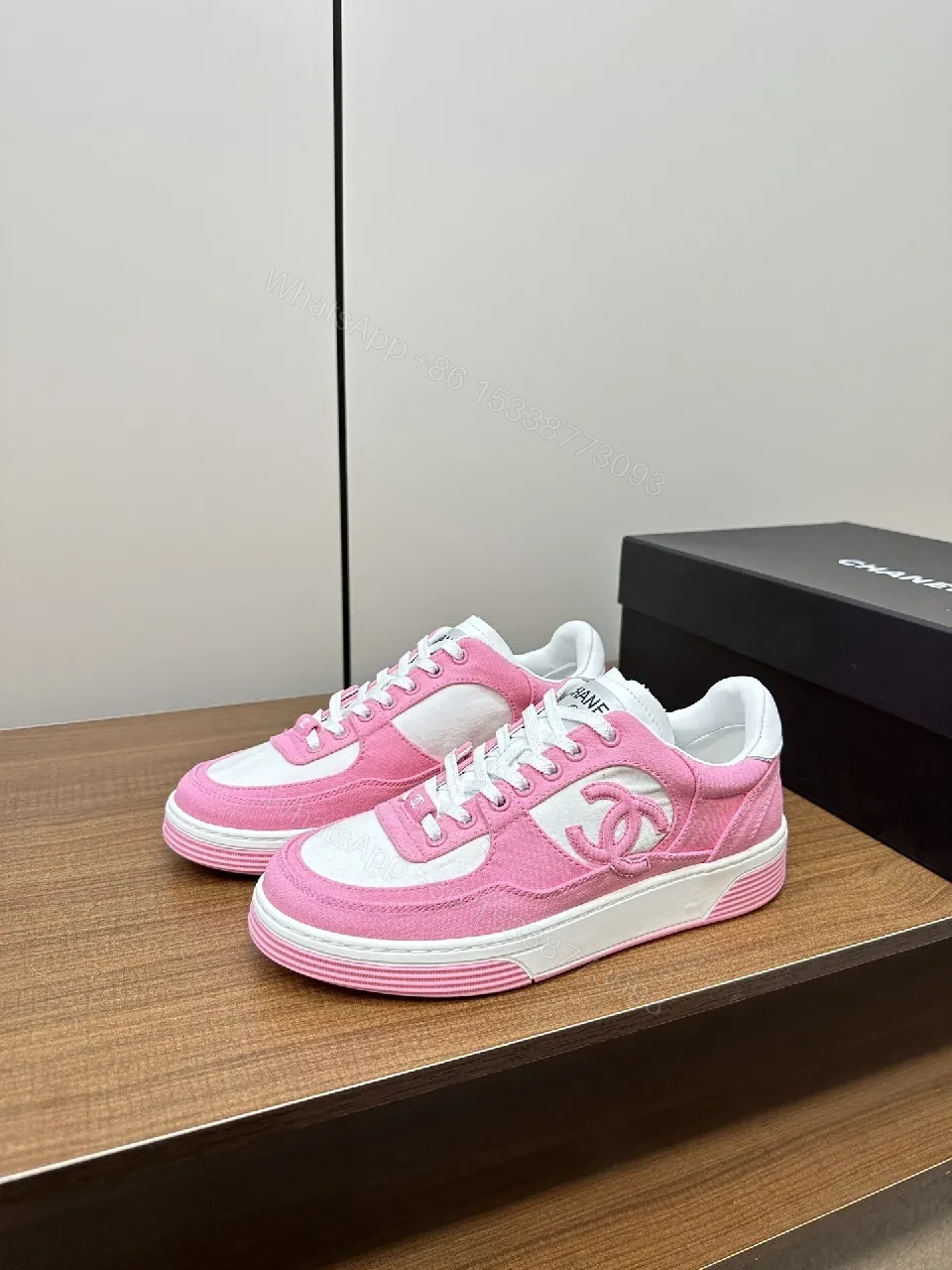 View 8 of Playful Pink Leather Sneakers: Luxe Comfort Everyday Style