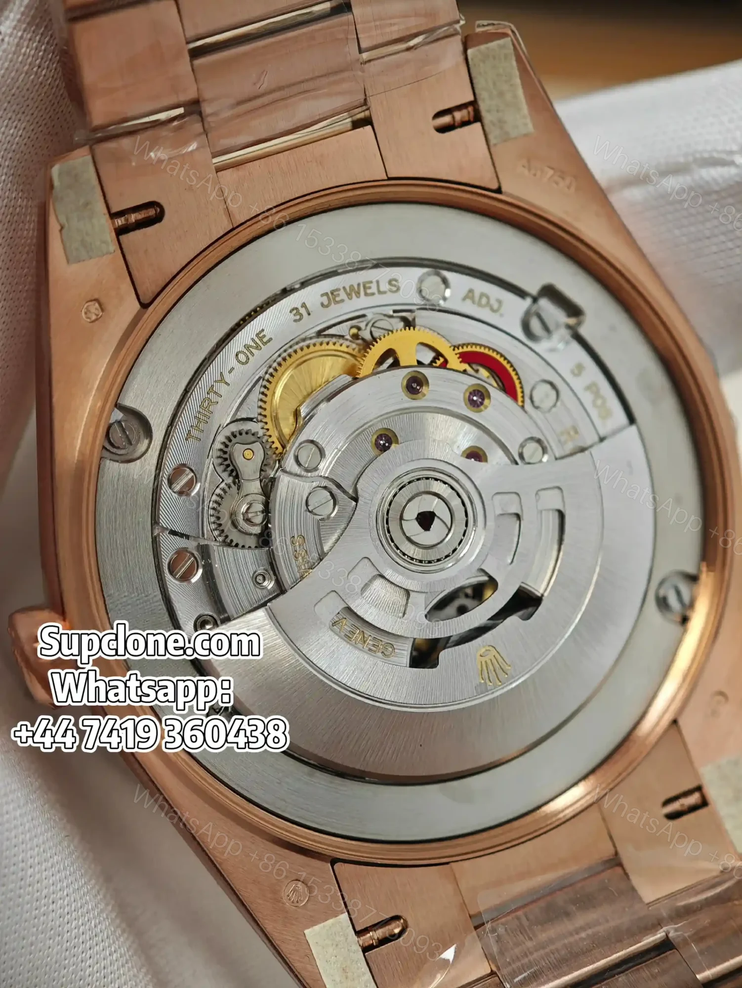 View 8 of Rolex Day-Date 40mm Rose Gold Grey Roman Dial – Super Clone 1:1 Cal. 3255