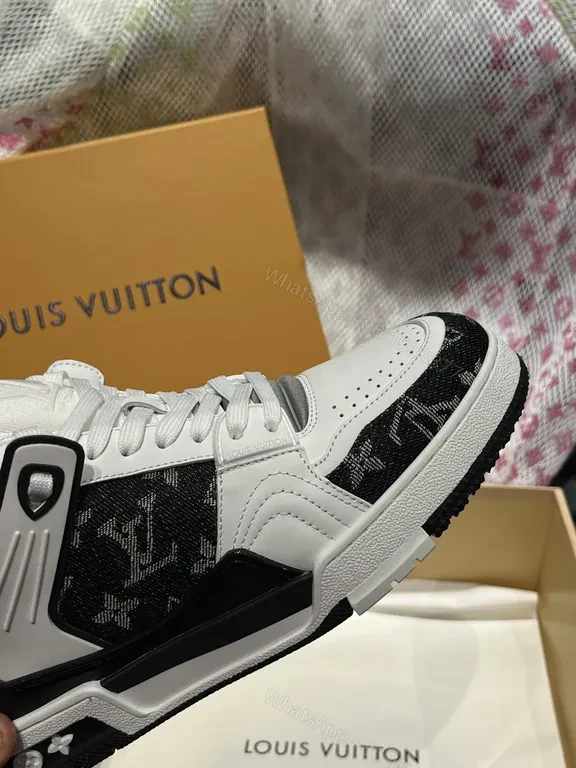 View 7 of White-Calibre Luxe Sneakers with LV Accents