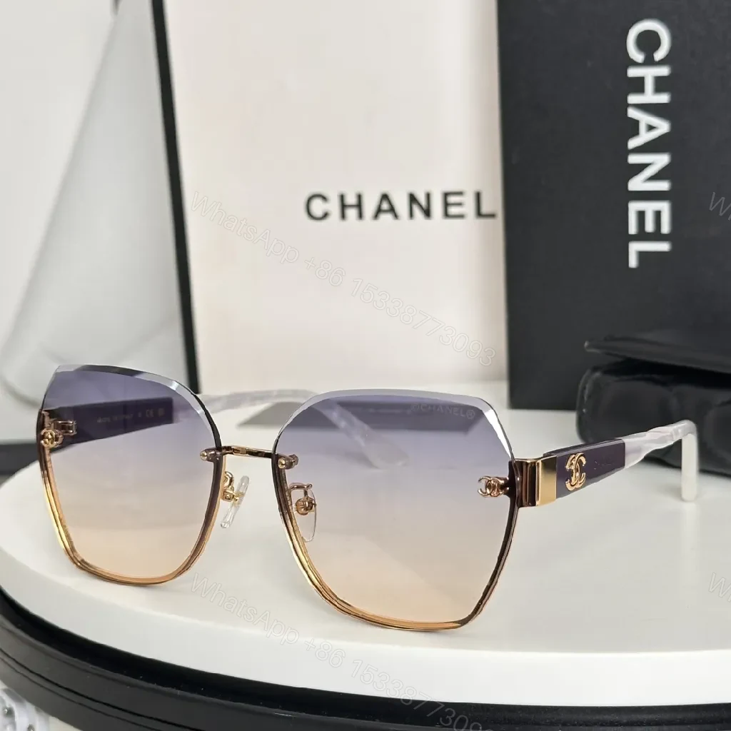 View 5 of Oversized Gradient Sunglasses: Rose-Gold Luxury Square Frames