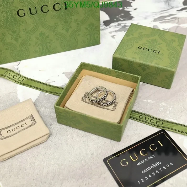 View 3 of Gucci knockoff Mirror Silver Ring QJ98432 – High-Quality Jewelry