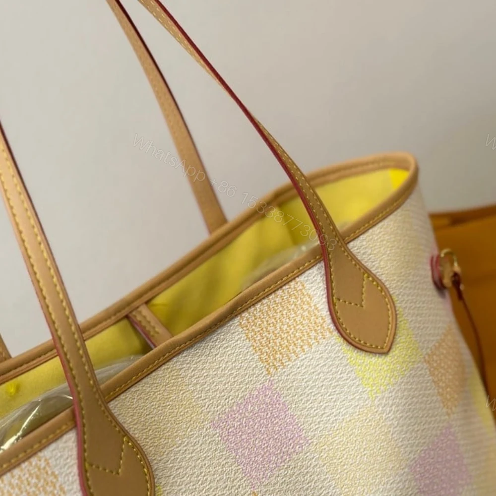 View 7 of Louis Vuitton Neverfull MM Damier Canvas Peach 31Cm N40668