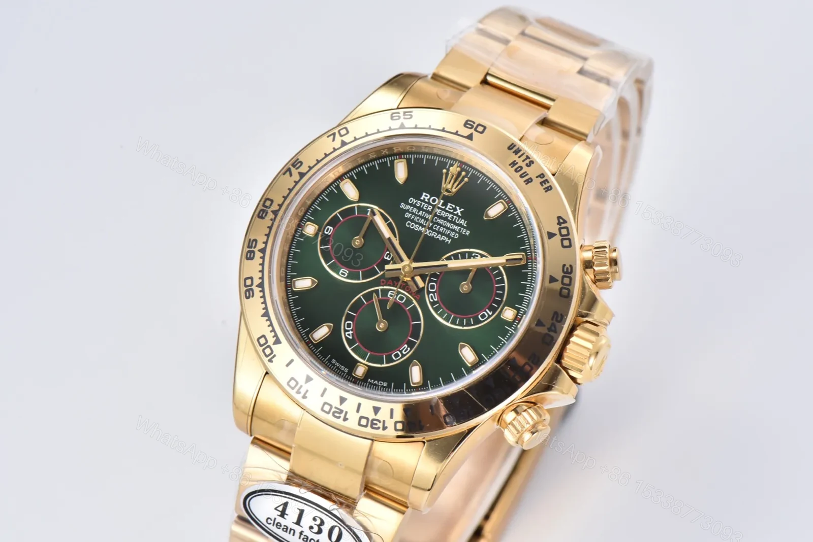 View 2 of WF Factory Clean Factory Clean Rolex Daytona Green Gold Watch