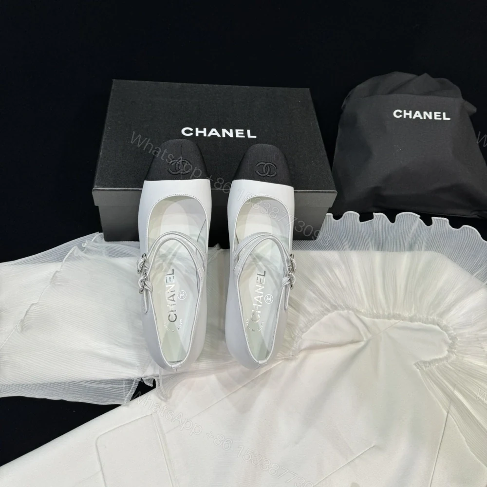 View 4 of 高仿Chanel*24S系列G45696A小羊皮瑪麗珍鞋白色6CM免檢版