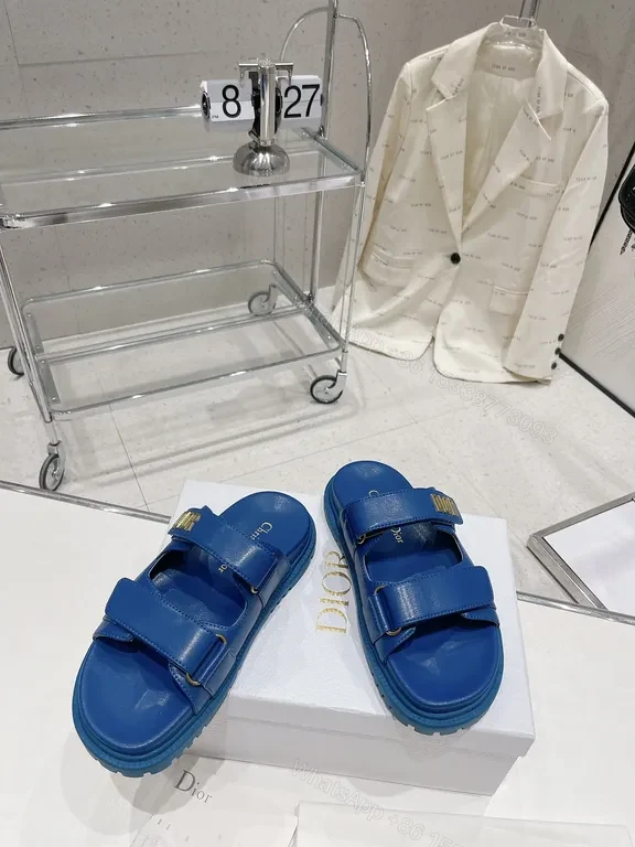 View 4 of Blue Dior-Inspired Sandals: Luxe Comfort & All-Day Support