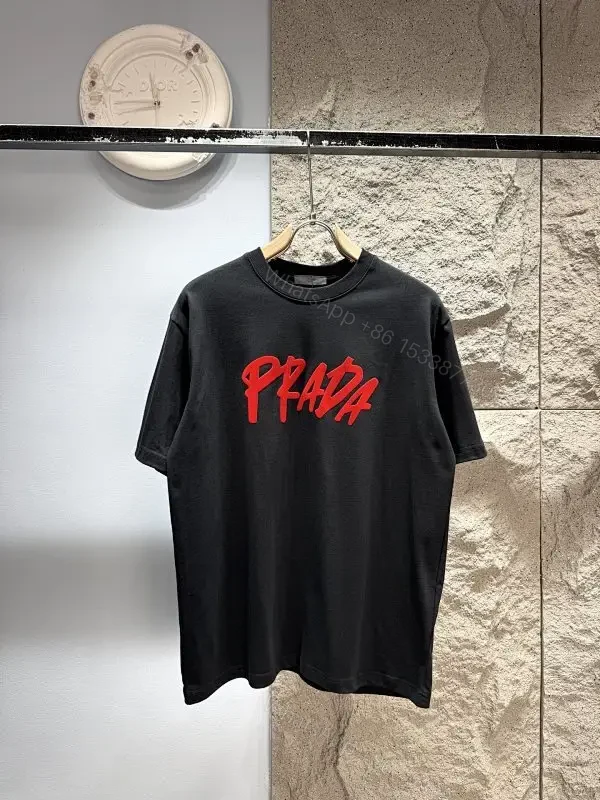 Bold Red Logo Tee - Premium Cotton Crewneck Shirt — view 1