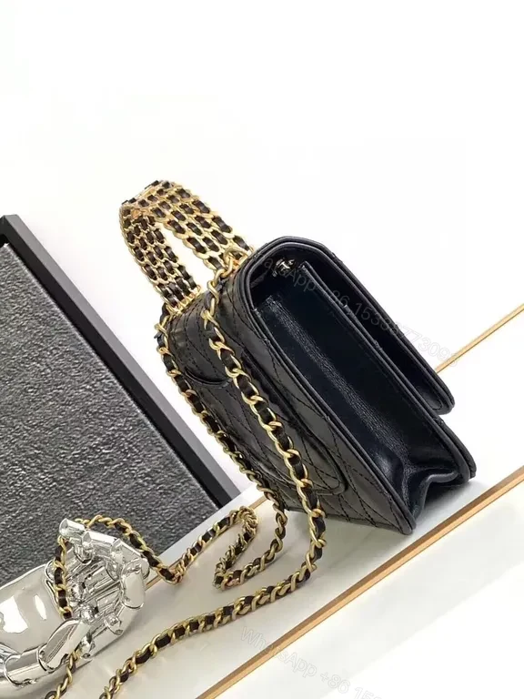 View 3 of Chic Quilted Chain-Handle Bag: Compact Luxury Crossbody