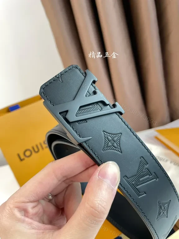 View 4 of Chic Black LV Belt 40mm â€“ Everyday Luxury Belt