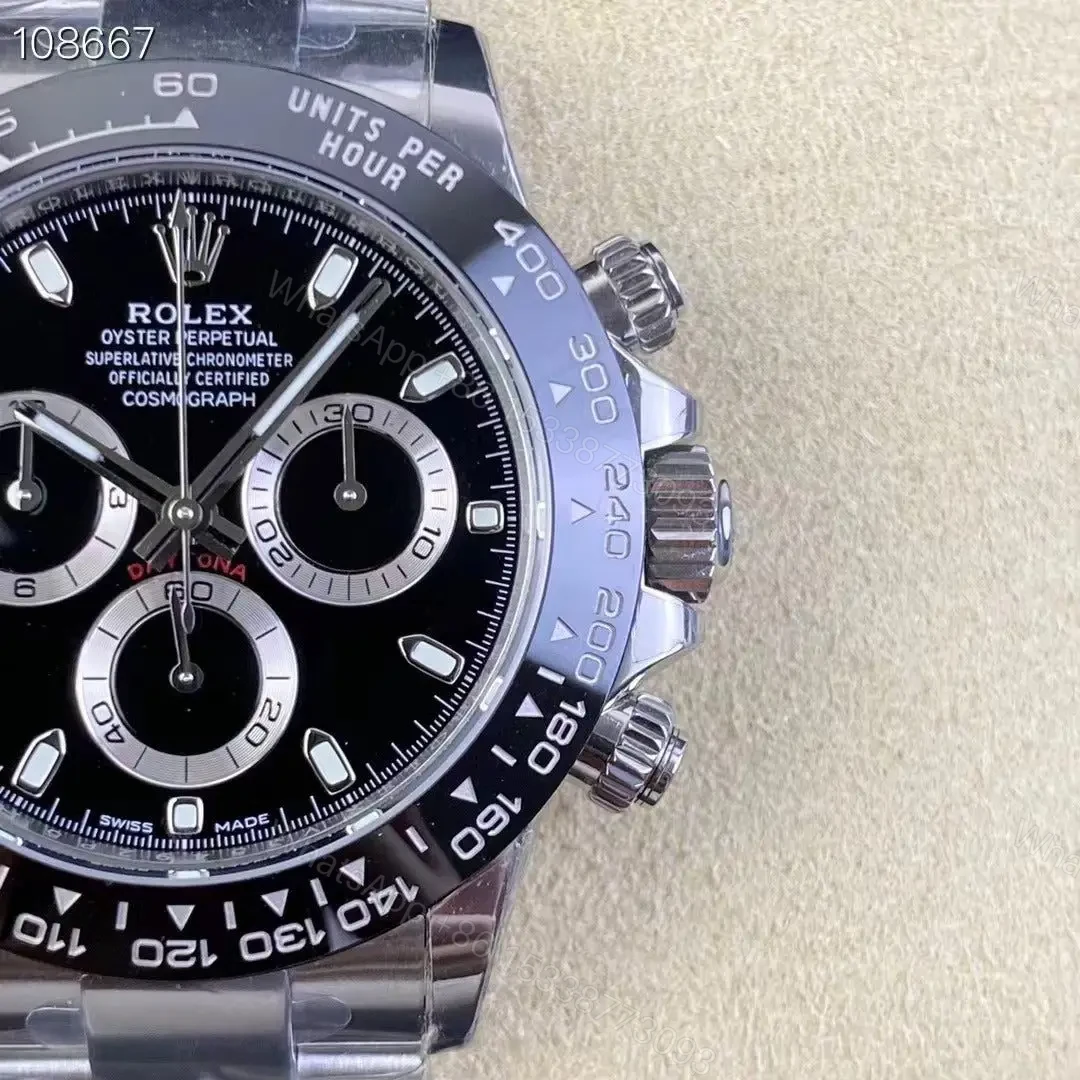 View 4 of Replica Rolex Daytona 116500LN Silver Black