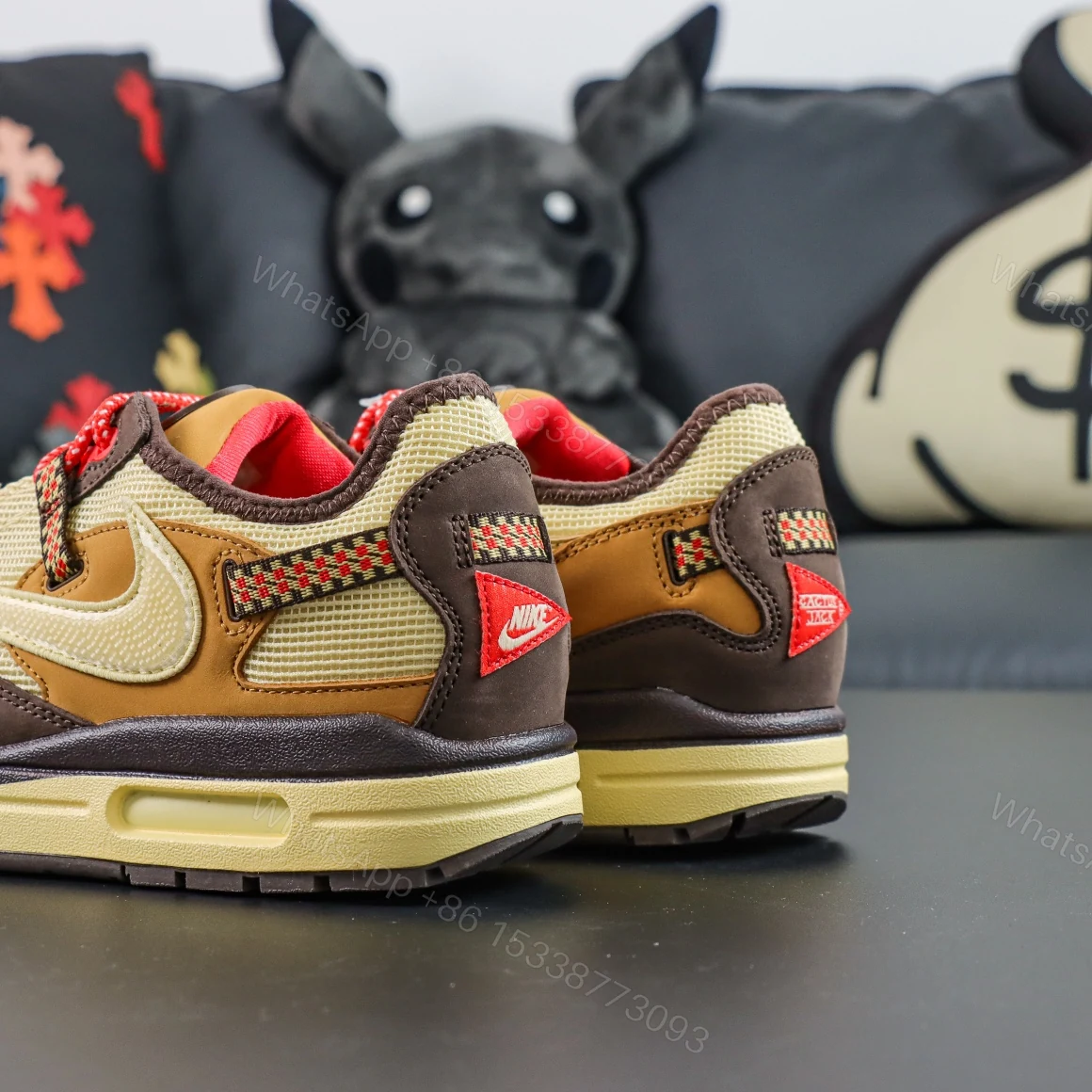 View 6 of Nike Air Max 1 Travis Scott Cactus Jack Baroque Brown Reps