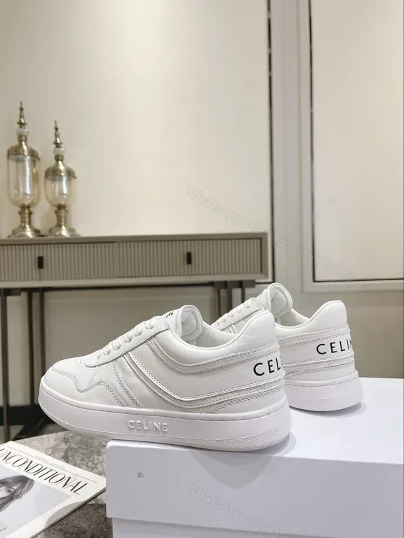 View 9 of Chic White Luxe Sneakers: Premium Leather, Minimalist Style