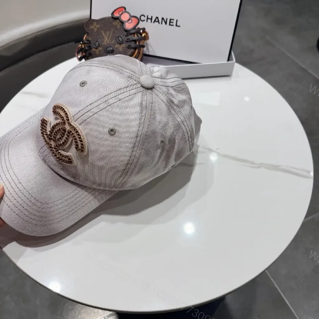 View 8 of Casual Luxe Cap: Subtle Denim, Interlock Emblem, Adjustable Strap