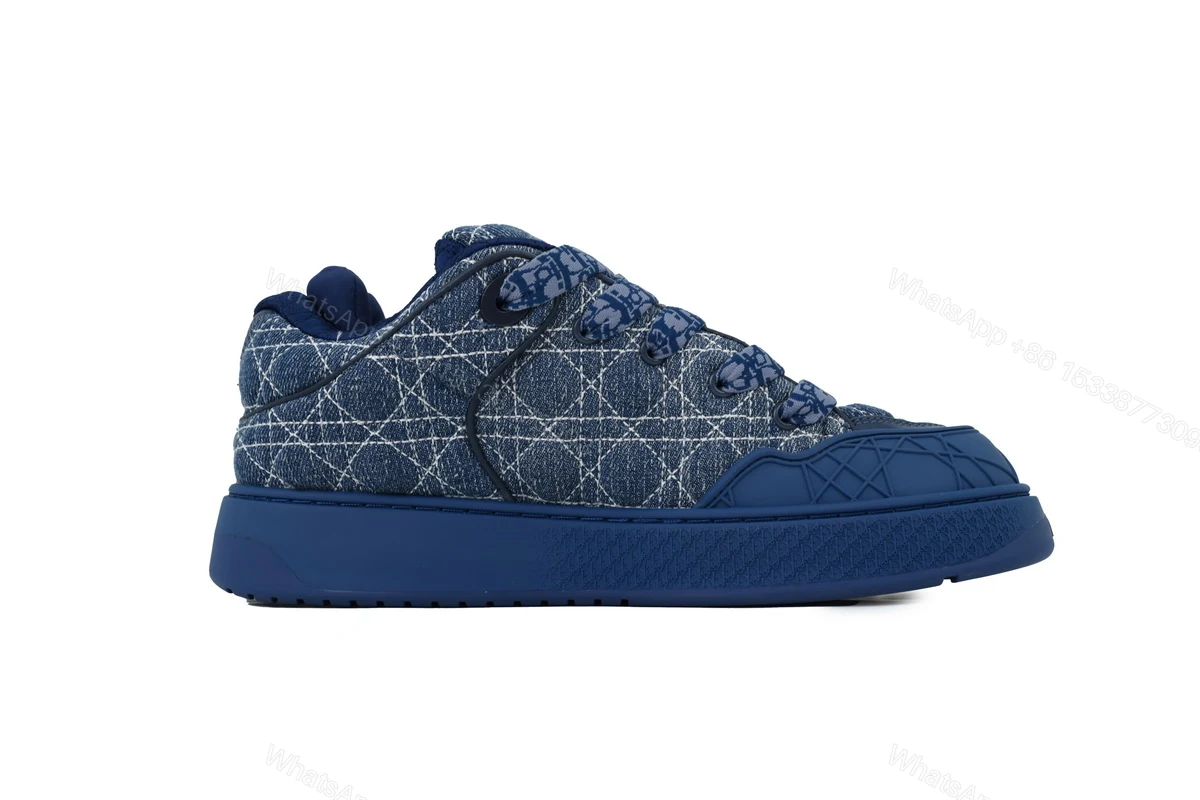 Dior B9S Skater ERL Kumo Cannage Satin 'Blue Blue' — view 2
