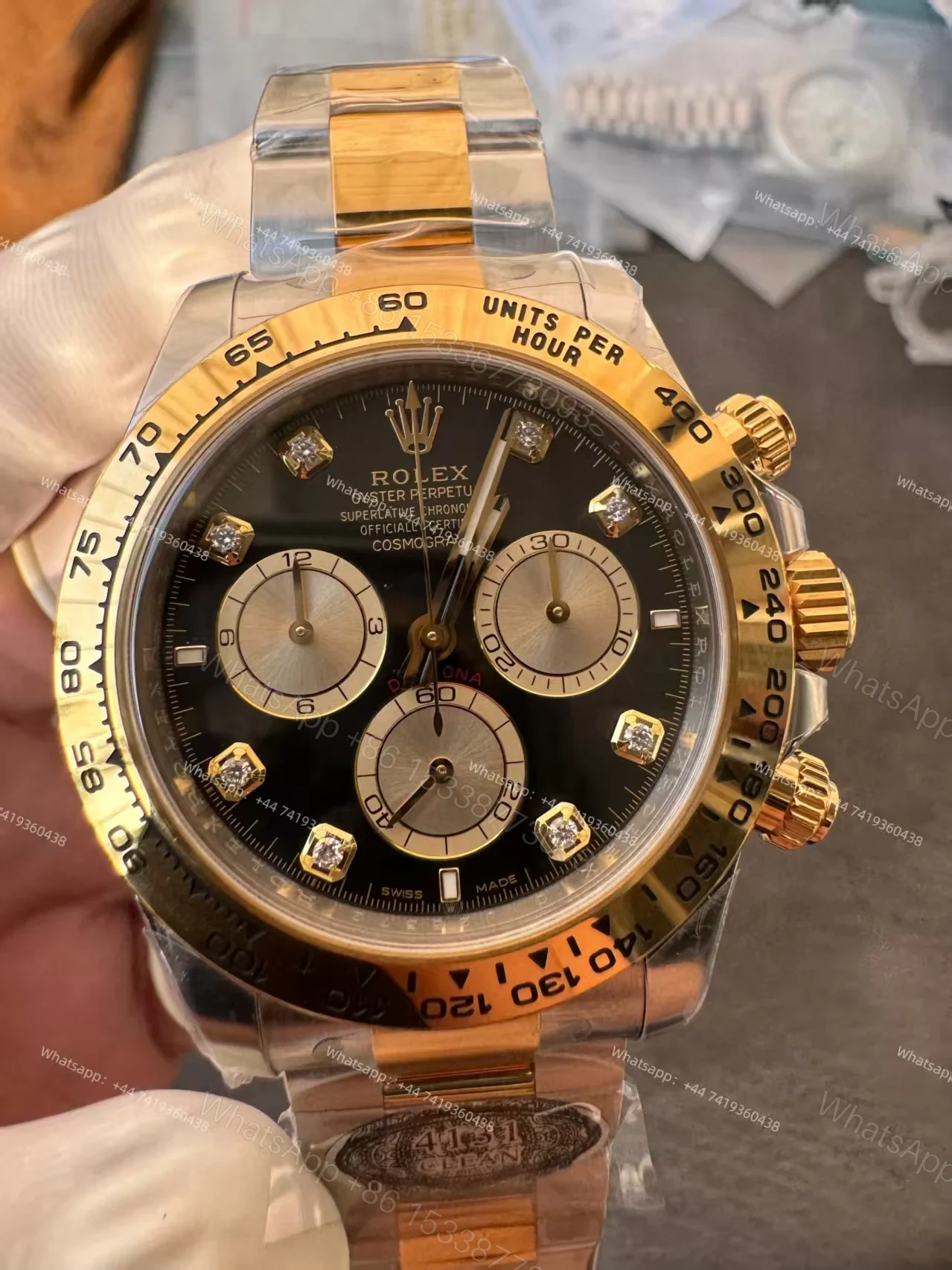 View 16 of Rolex Super Clone Daytona M126503-0002 Black Diamond Dial 4131 Movement