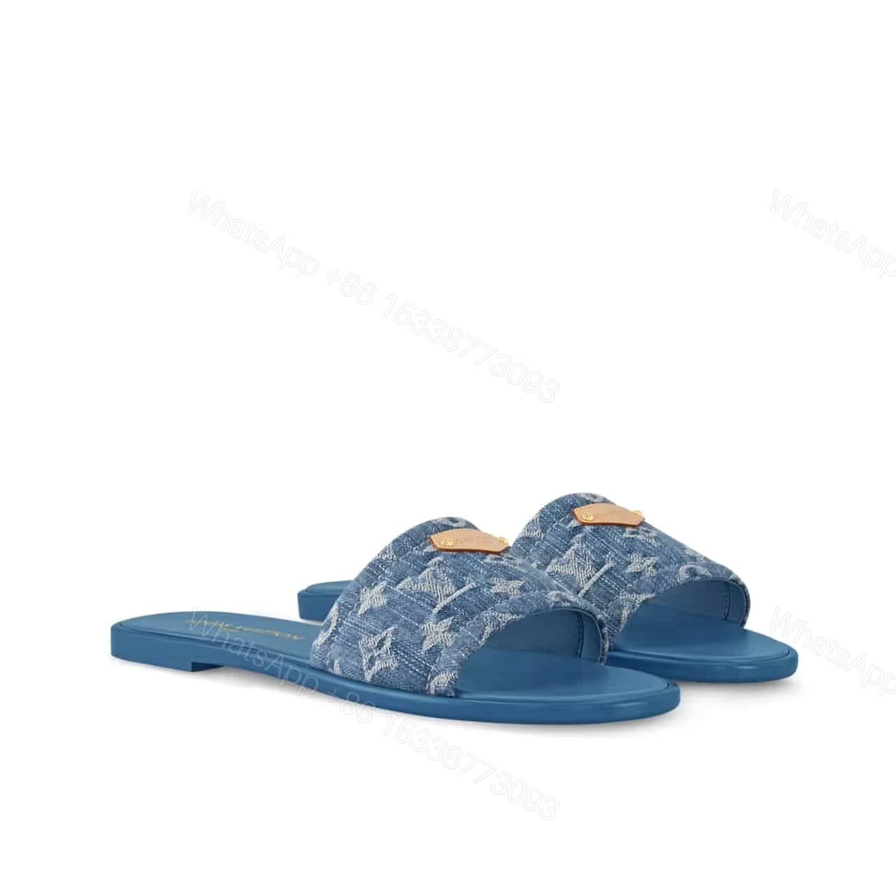 LOUIS VUITTON LILY FLAT MULE BLUE 1AGX78 — view 1