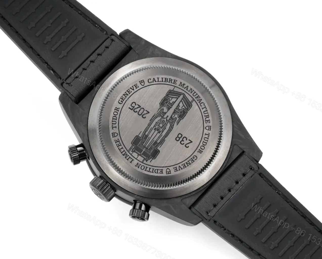 View 8 of Tudor R29 Biwan Red Accent Chronograph Black Strap Premium 42MM M7937KN-0001