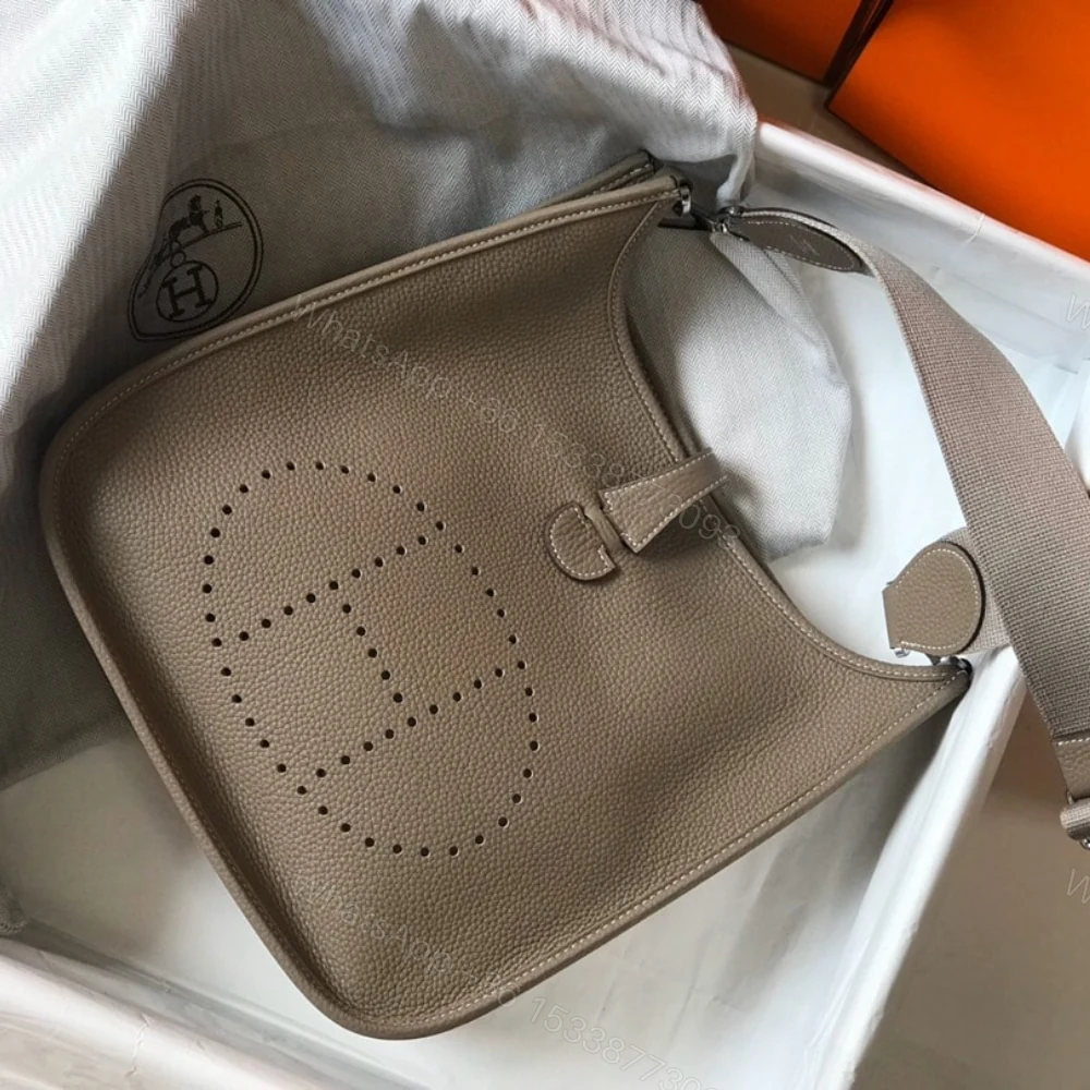 View 2 of Hermes Clemence Evelyne PM Etoupe 25cm