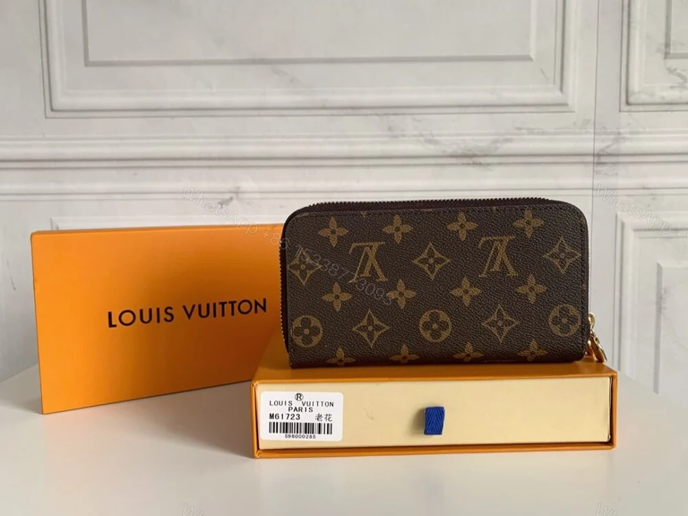 View 4 of Louis Vuitton Long Double Zipper Wallet Monogram Brown 19Cm