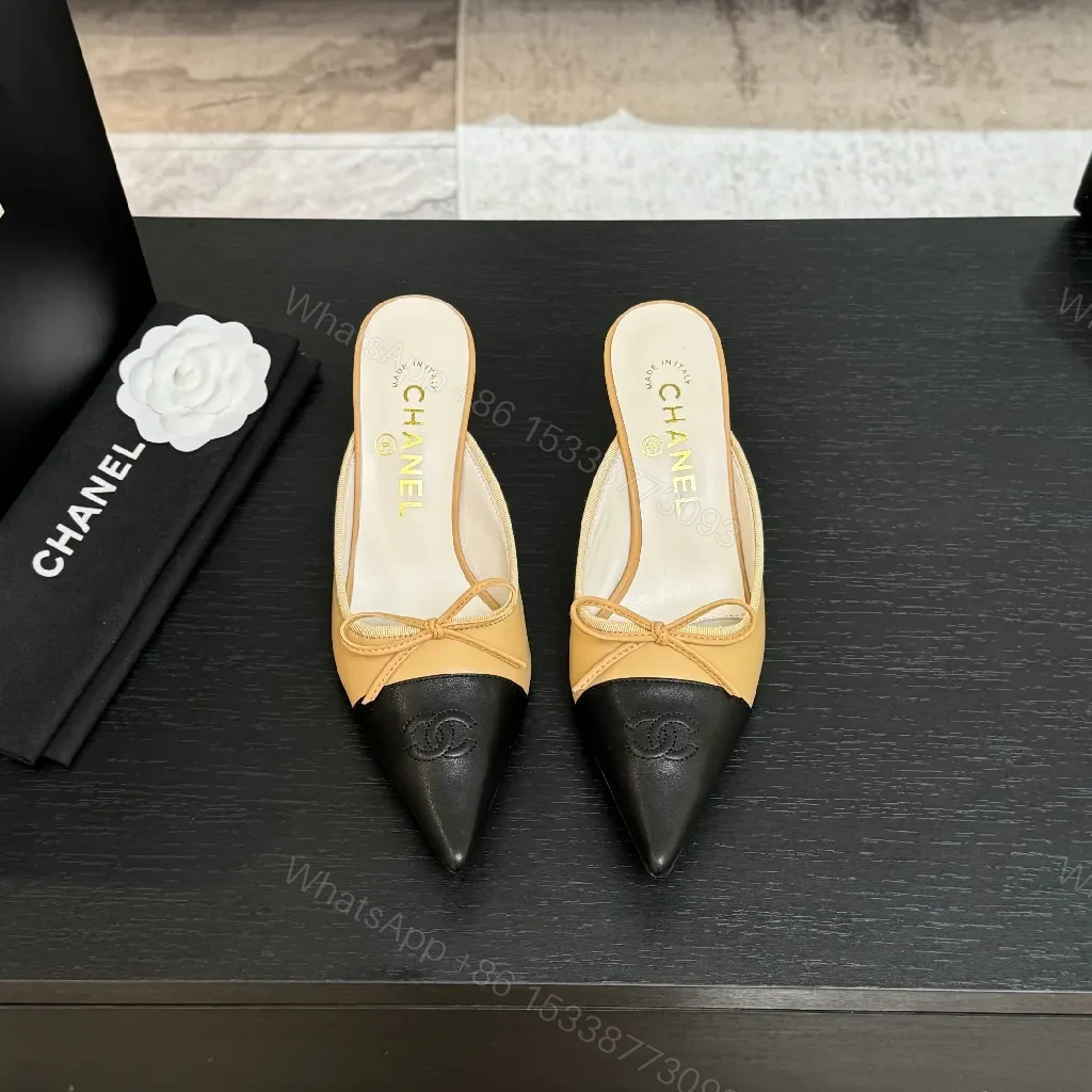 View 6 of Two-Tone Slingback Heels: Luxe Contrast, Comfortable Elegance