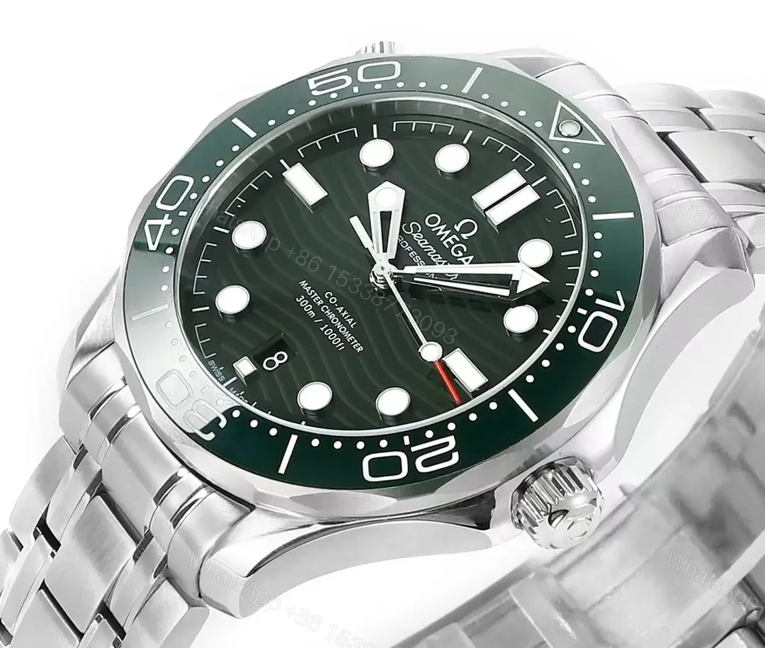 View 3 of Omega Seamaster Diver 300M Co-Axial Master Chronometer 42mm Green Dial Stainless Steel Watch 210.30.42.20.01.001