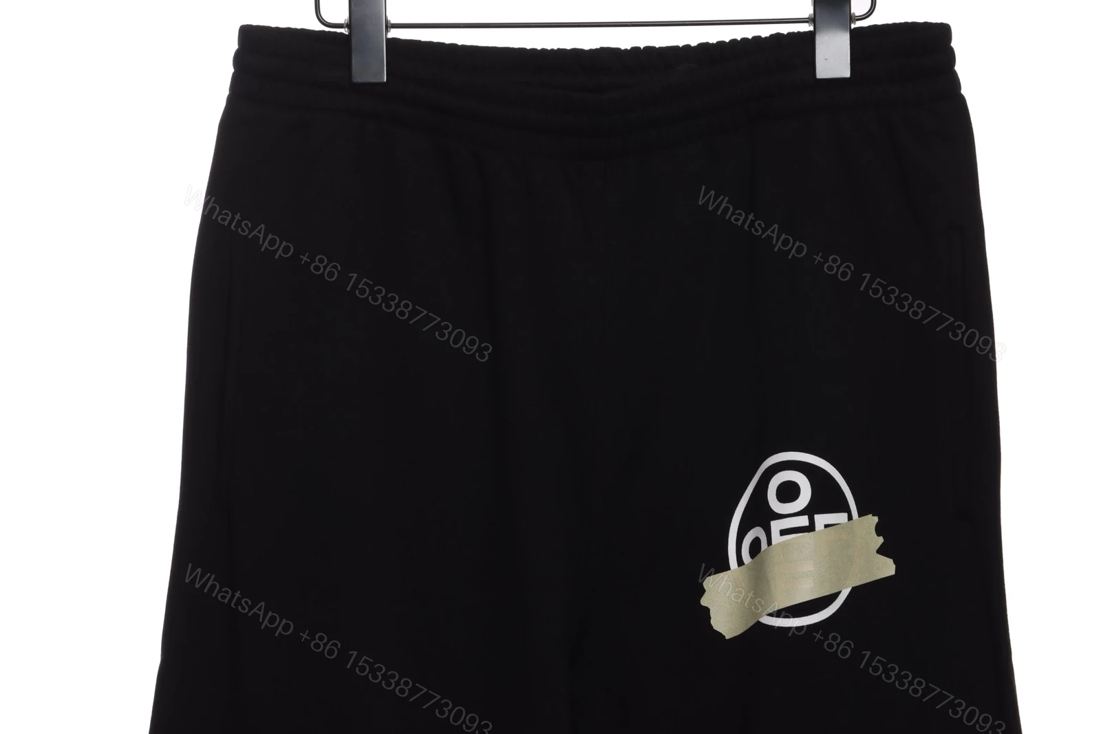 View 6 of Off-White Yellow Rubber Strip Pants