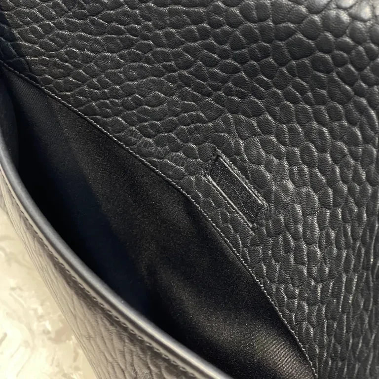 View 3 of Pebble Leather YSL-Inspired Shoulder Bag â€” Structured, Luxe