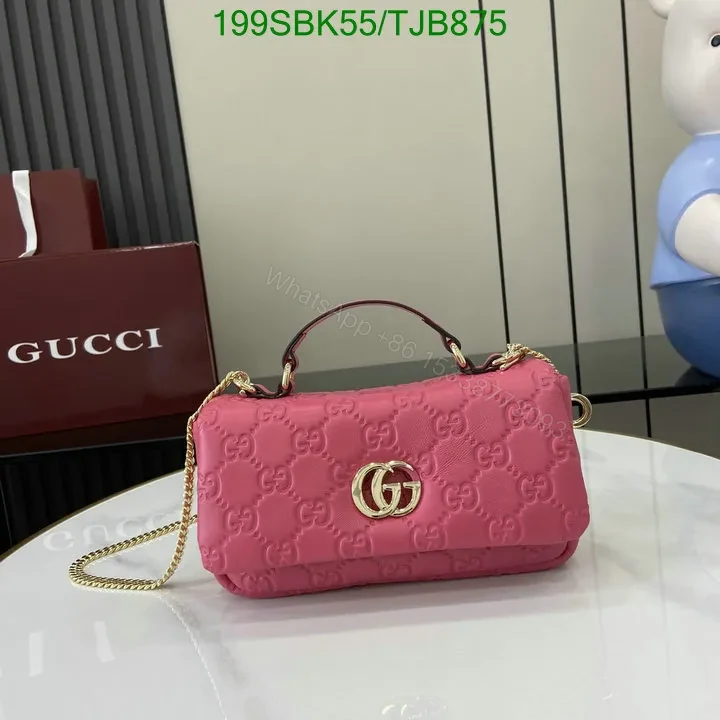View 97 of Gucci Rosso Ancora Red Leather Mini Top Handle Bag HG258