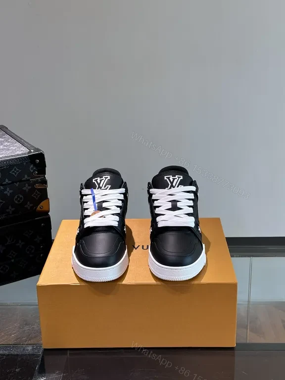 View 8 of Louis Vuitton-Inspired Panelled High-Tops: Luxury Streetwear Sneakers