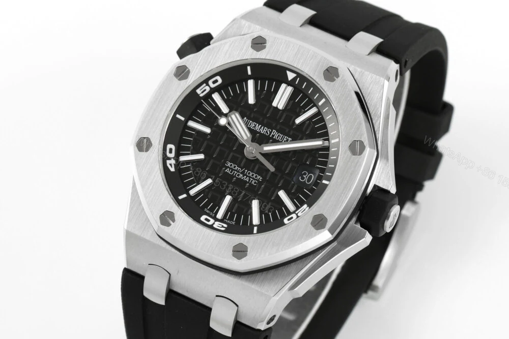 View 2 of Royal Oak Offshore Diver 15710 APSF 1:1 Best Edition Black Checkered Dial Super Clone