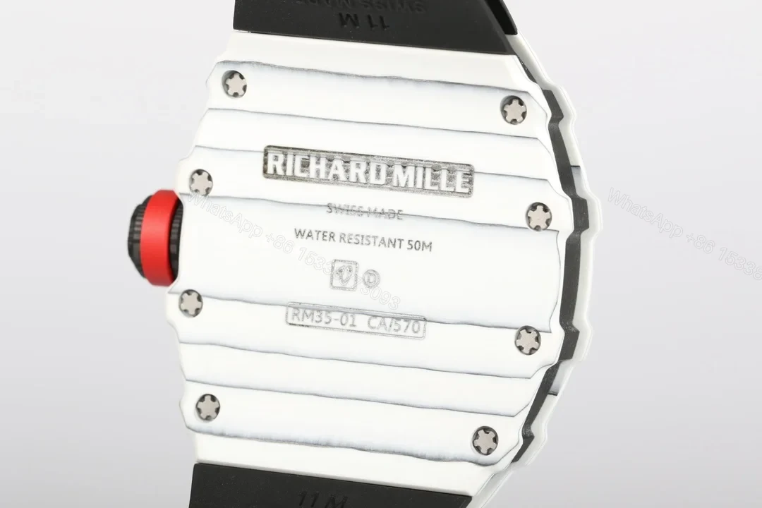 View 6 of Richard Mille RM35-01 NTPT Carbon Fiber RMUL3 White Gemstone Skeleton Watch RM35-01-CF-RMUL3-WG