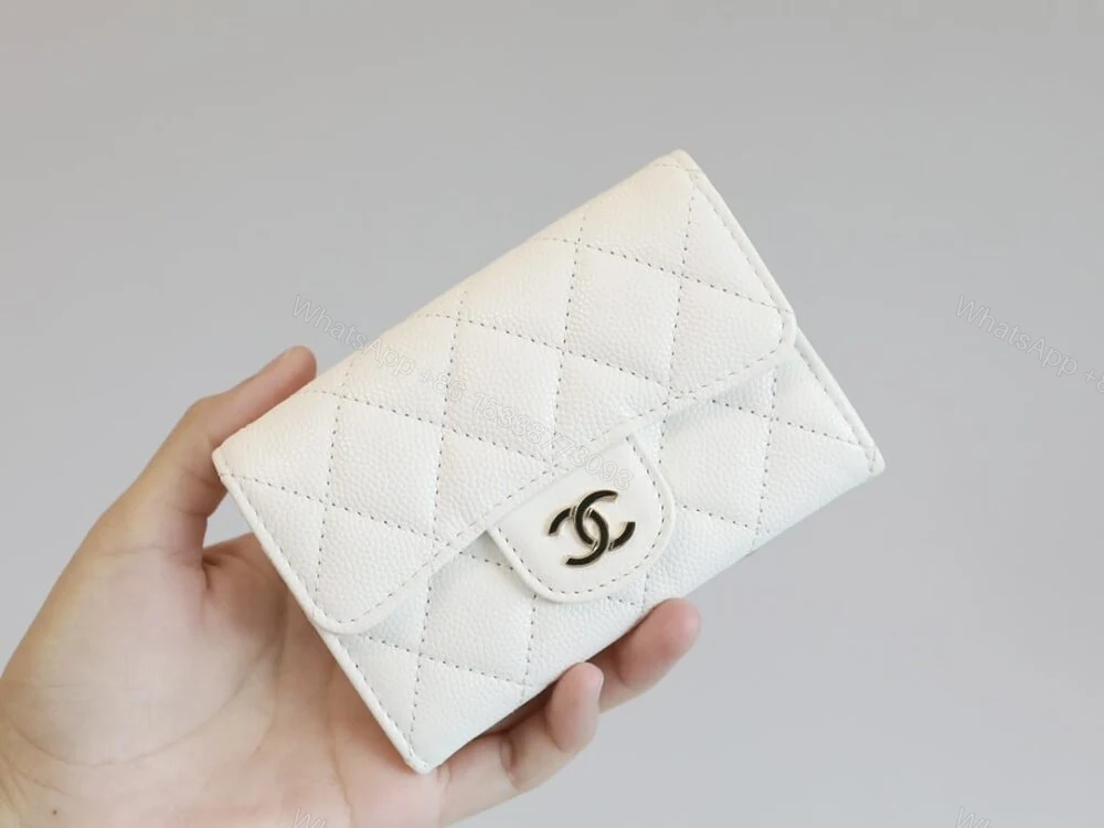 View 2 of Chanel Classic Card Holder Wallet White 10Cm