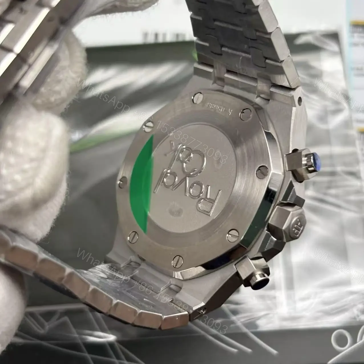 View 7 of Best Swiss Clone Replica Audemars Piguet Royal Oak – Silver/Black Chronograph
